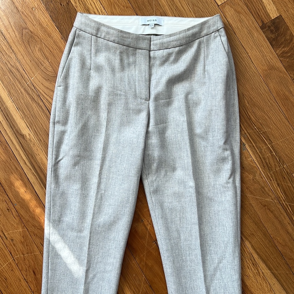 Reiss Connelly Flannel Wool Pant Trousers US Size 2 UK Size 6 - Picture 5 of 12